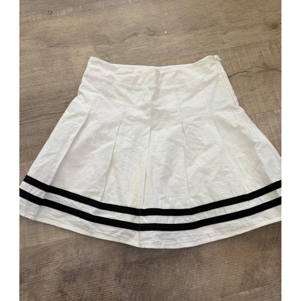Urban Romantics White Pleated Tennis Skirt - Size XS - 100% Cotton